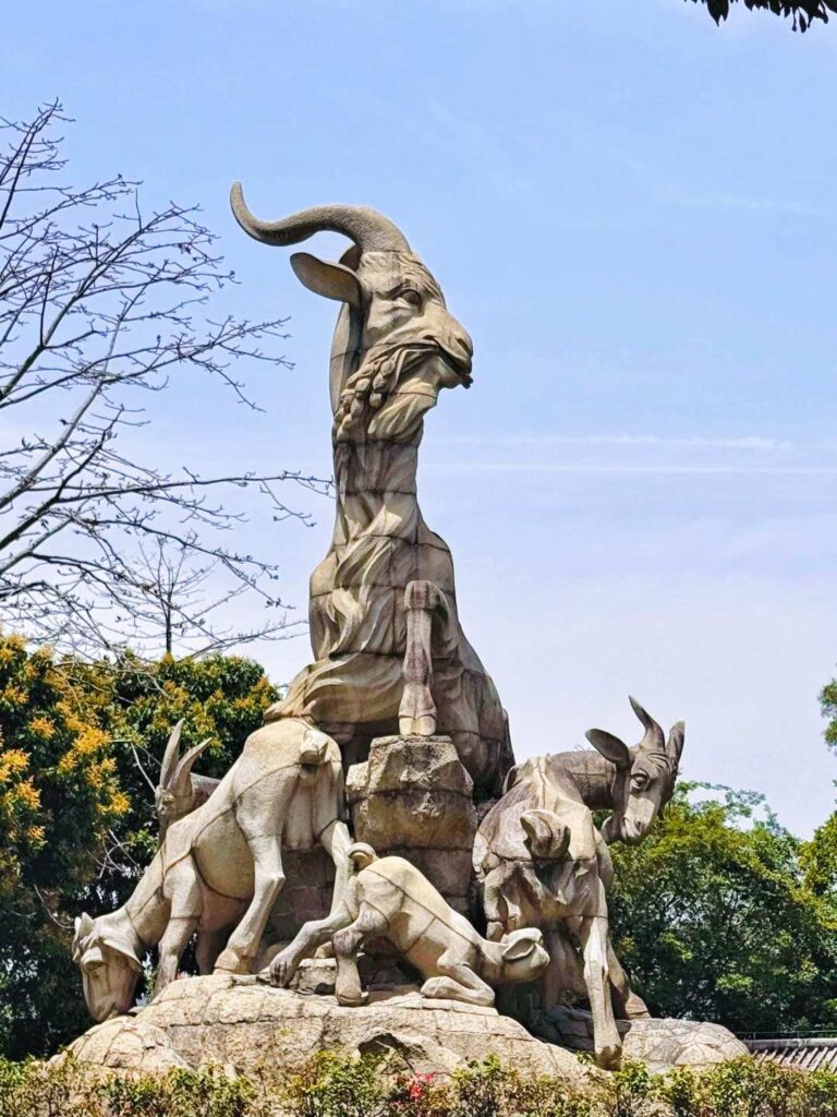 Five Rams Statue